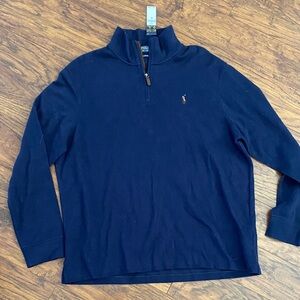 Polo by Ralph Lauren Dark Blue Quarter-Zip Sweater